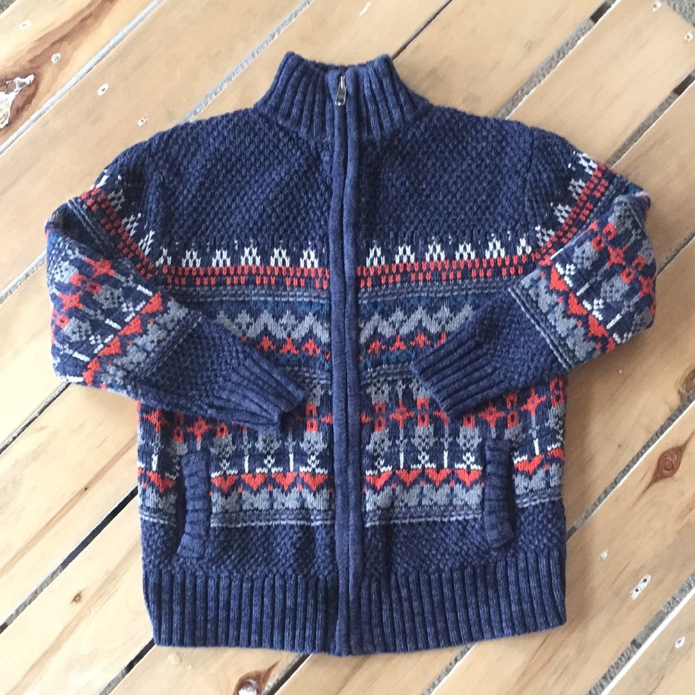 Cherokee Zippered Cardigan, XS 4/5